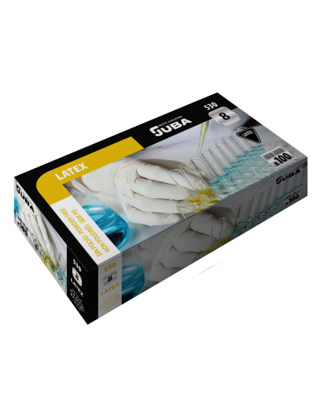 Guante desechable latex natural sin polvo